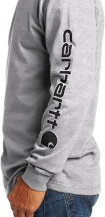 Carhartt Men's Loose Fit Heavyweight Long Logo Sleeve Graphic T-Shirt - Image 7